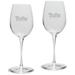 Tufts University Jumbos Logo 12 oz. 2-Piece Luigi Bormioli Titanium White Wine Glass Set