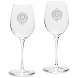 Fordham Rams Logo 12 oz. 2-Piece Luigi Bormioli Titanium White Wine Glass Set