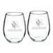 Johns Hopkins Blue Jays 21oz. 2-Piece Stemless Wine Glass Set