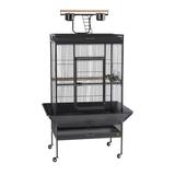 Signature Select Series Wrought Iron Bird Cage in Black, Large
