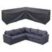 Patio V Shaped Sectional Sofa Cover L-Shaped Patio Furniture Covers - 100"x100"(V-Shaped)