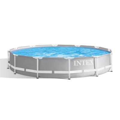 Intex 26711EH 12 foot x 30 inch Prism Frame Above Ground Swimming Pool with Pump - 49.28