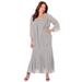 Plus Size Women's Masquerade Beaded Dress Set by Catherines in Grey (Size 26 WP)