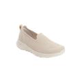 Wide Width Women's The Go Walk Joy Slip On Sneaker by Skechers in Taupe Wide (Size 9 W)