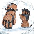 Vgo... 1Pair -30℃/-22°F or Above Cow leather Warm Ski Gloves for Men Women,Winter Snow Gloves,Outdoor Gloves,3M Thinsulate Waterproof Gloves(CA2468FW)