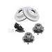 2000-2002 Dodge Dakota Front Brake Pad and Rotor and Wheel Hub Kit - DIY Solutions