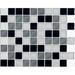 LONGKING 10" x 10" PVC Peel & Stick Mosaic Tile Vinyl/PVC in Black | 10 H x 10 W x 0.05 D in | Wayfair TLA0402V