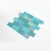 WS Tiles® Swimming Pool 2" x 3" Glass Brick Joint Mosaic Tile Glass in Green/Blue | 3 H x 2 W x 0.24 D in | Wayfair WSD-RW04