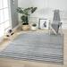 Brown/White 87.6 x 62.4 x 0.5 in Area Rug - Breakwater Bay Pacer Striped Dark Gray/White Area Rug Polypropylene | 87.6 H x 62.4 W x 0.5 D in | Wayfair