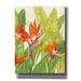 Bayou Breeze 'Watercolor Tropical Flowers IV' By Tim O'toole, Canvas Wall Art, 26"X34" Canvas, in Green/Orange/Yellow | Wayfair