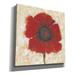 Red Barrel Studio® 'Red Poppy Portrait II' By Tim O'toole, Canvas Wall Art, 37"X37" Canvas in Brown/Red/White | 37 H x 37 W x 1.5 D in | Wayfair