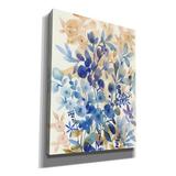 Red Barrel Studio® 'Blueberry Floral I' By Tim O'toole, Canvas Wall Art, 40"X54" Metal in Brown | 54 H x 40 W x 1.5 D in | Wayfair