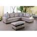 Brown Sectional - Latitude Run® 75 Wide Faux leather Sofa & Chaise w/ Ottoman Faux Leather | 35 H x 103.5 W x 75 D in | Wayfair