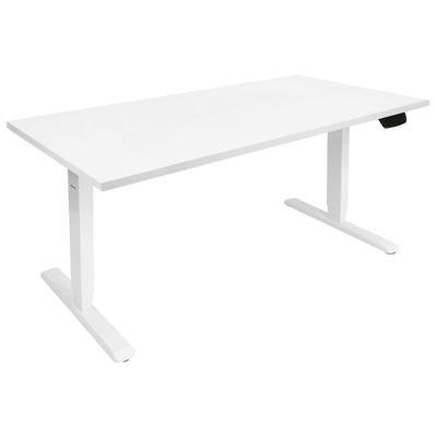 Mount-It! Electric Sit-Stand White Desk Frame with Extra-Wide Tabletop