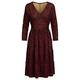 APART Fashion Damen Kleid, Schwarz-rot, 42 EU