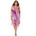 Plus Size Women's Open-Shoulder Chiffon Dress by Catherines in Multi Print (Size 20 W)