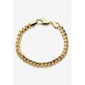 Men's Big & Tall Men'S Goldtone Curb Link Bracelet (10.5Mm), 9 Inches by PalmBeach Jewelry in Gold