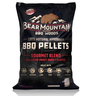 Bear Mountain BBQ All-Natural Hardwood Gourmet Blend Smoker Pellets, 20 Pounds - Brown