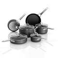 MSMK Limestone Nonstick Pots and Pans Set,10-Piece Induction hob pan Set, Burnt Also Non Stick Aluminum, Durable & Oven Safe to 371℃, Stay-Cool Handle, Induction, Dishwasher Safe PFOA-Free