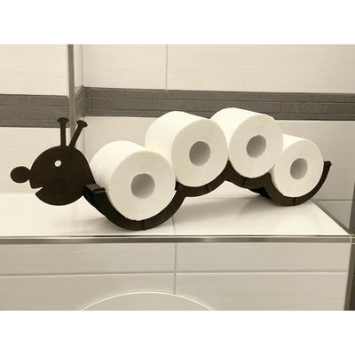 Toilettenpapierhalter Holz Schwarz Raupe Klopapierhalter Wand wc Rollenhalter Ersatzrollenhalter