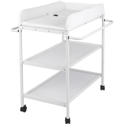 Haloyo - Mobiler Wickeltisch Wickelkommode Mit Badewanne Klappbar Wickelauflage Ablagefächer Rolle Image