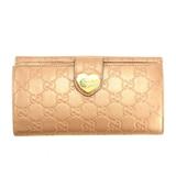 Gucci Bags | Gucci Wallet Purse Long Wallet Guccissima Pink Woman Authentic Used Y5151 | Color: Gold/Pink | Size: Size Length Width: About 19 Cm