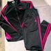 Adidas Matching Sets | Adidas Tricot Girls Track Suit. Sz. Lg (14) | Color: Black/Pink | Size: 14g