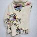 Anthropologie Sweaters | Anthropology Turtleneck Top With Sleeping On Snow Sweater Floral Wrap Scarf Wool | Color: Cream | Size: S