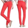 Madewell Jeans | Madewell Coral Red Skinny Skinny Jeans Pants 28x32 | Color: Red | Size: 28