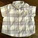 Burberry Shirts & Tops | Burberry Short-Sleeve Infant Boy Shirt 3months | Color: Gray/White | Size: 0-3mb