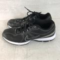 Nike Shoes | Nike Mens Lace Up Bicycle Toe Soft Spike Golf Shoes Black Sz 12 | Color: Black/White | Size: 12