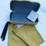 Gucci Accessories | Gucci Velvet Hard Eyeglass/Sunglass Case W Satin Bag-S | Color: Yellow | Size: Small