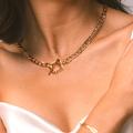 Free People Jewelry | 18k Gold Plated Chain Necklace Clasp | Color: Gold | Size: Os