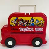 Disney Other | Disney School Bus Lunch Box | Color: Red/Yellow | Size: 7 1/2”