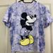 Disney Tops | 3/$13 Mickey Mouse Disney Tie Dye Crop Tee Size L | Color: Black | Size: L