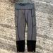 Lululemon Athletica Pants & Jumpsuits | Black And Grey Striped Lululemon Crop Leggings With Zipper At Bottom - Sz 6 | Color: Black/Gray | Size: 6