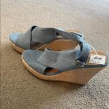 American Eagle Outfitters Shoes | American Eagle Wedges | Color: Blue/Tan | Size: 10