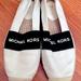 Michael Kors Shoes | Michael Kors Canvas Slip On Shoes | Color: Black/White | Size: 7