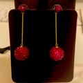 Kate Spade Jewelry | Kate Spade Dark Cherry Earrings | Color: Gold/Red | Size: Os