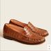 J. Crew Shoes | J.Crew Winona Loafers In Croc-Embossed Leather | Color: Brown/Tan | Size: 7.5