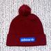 Adidas Accessories | Adidas Burgundy Pom Pom Beanie | Color: Blue/Red | Size: Os