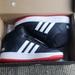 Adidas Shoes | Adidas Hoops Mid 2.0 Sz 2 Boys New Black Red White | Color: Black/White | Size: 2b