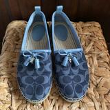Coach Shoes | Coach Carson Espadrille Shoes Denim | Color: Blue | Size: 8