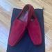 Burberry Shoes | Burberry Vintage Suede Moccasins | Color: Red | Size: 10