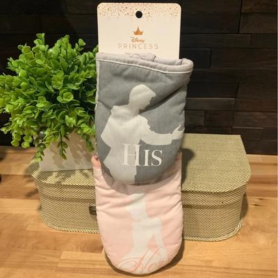 Disney Kitchen | Disney His/Hers Cinderella And Prince Charming Kitchen Oven Mitts | Color: Pink | Size: Os