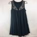 American Eagle Outfitters Dresses | Aeo Silver Embroidered Sleeveless Tank Dress | Color: Gray/Silver | Size: S