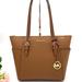 Michael Kors Bags | Michael Kors Charlotte Large Saffiano Leather Top-Zip Tote Bag In Luggage | Color: Gold | Size: Os