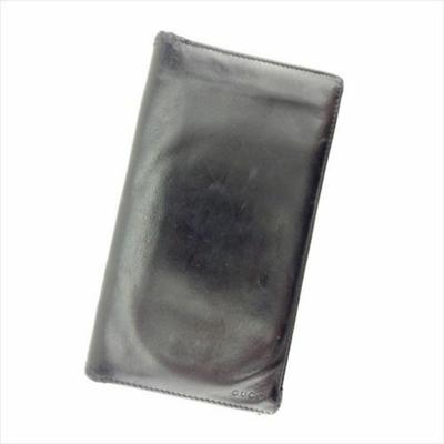 Gucci Bags | Gucci Wallet Purse Long Wallet Logo Black Leather Mens Authentic Used C3347 | Color: Black | Size: Size Length Width: About 10 Cm