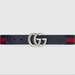 Gucci Accessories | Gucci 64cm Kids Medium Red & Blue Elastic Web & Leather Belt Silver Gg Buckle | Color: Blue/Red | Size: Medium