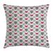 East Urban Home Ambesonne Skull Throw Pillow Cushion Cover, Geometric Skulls & Hearts Crosses Stitch Work Knitted Nordic Pattern Print | Wayfair